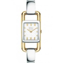 Esq Movado Women's Swiss Angle Gold-tone Bangle Bracelet Watch 07101399