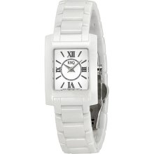 Esq Venture White Dial White Ceramic Ladies Watch 07101385