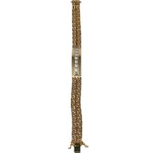Estate 14k Yg Italian 10mm Diamond Chain Link Bracelet