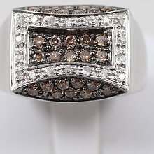 Estate Brown And White Diamond Ring