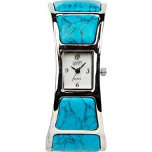 Eton Women's Quartz Watch With White Dial Analogue Display And Blue Cuff 2907L-Tq