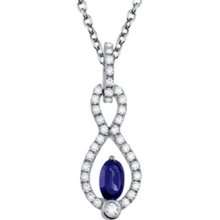 Fana P1351S/WN2/WG Ladies Fancy Twist Pave Diamond Pendant with Marqui