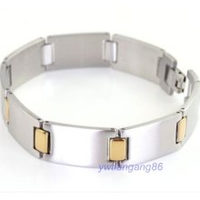 Fashion Exquisite 316l Stainless Steel Charm Link Men's Watch Band Bracelet 8.7