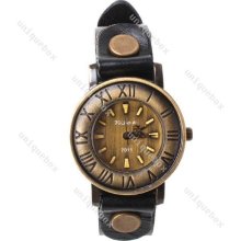 Fashion Genuine Leather Woman Wrap Around Strap Watch Four Different Colors