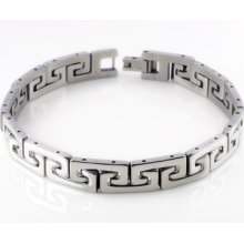 Fashion High Quality Men's Stainless Steel Bracelet Link Wristband Bangle 8.5
