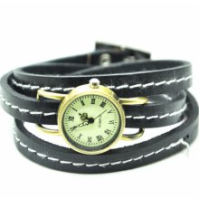 Fashion Style simple leather wrist watch,leather wrist watch Black leather wrist watch 2173S