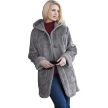 Faux Shearling Toggle Coat