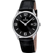 Festina Men's Quartz Watch F16518/6 With Leather Strap