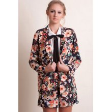 Floral Print Blazer-multi