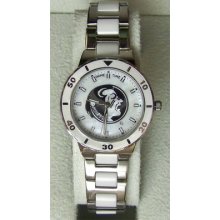 Florida State Fsu Seminoles Game Time Pearl Watch Ladies Mop Wirstwatch