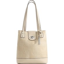 Franco Sarto U-Turn Croc Leather Tote Tote Handbags : One Size