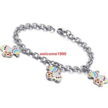 Free Shipperfect Women Gift Stainless Steel Cute Puzzle Bear Chain Bracelet