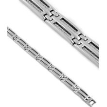 Free Style Steel Link Bracelet - One Size, Silver Men's Bracelets from UnderGear