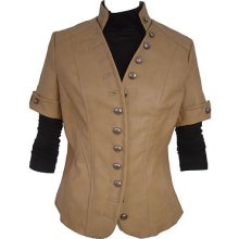 Free Tailoring, 4079 Leather Short Sleeve Casual Dress Blazer Jacket Sz
