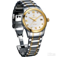 Fully-automatic Mechanical Watch Back Through The Cutout Gold Honora