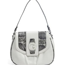 G by GUESS Hazle Flap-Closure Bag, WHITE MULTI