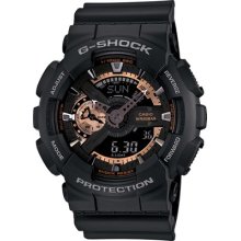 G-Shock GA-110RG-1A Black Watch - black/black/rose gold