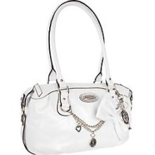 Genna De Rossi Pretty In Link Bow Satchel Handbag-One Size White