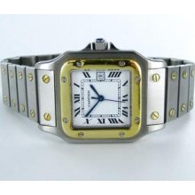 Gents Cartier Santos 18kt Yellow Gold & Stainless Steel Automatique Watch