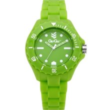 Gio-Goi Unisex 'Headfunk' Analogue Watch Gg1004gn With Green Silicon Strap