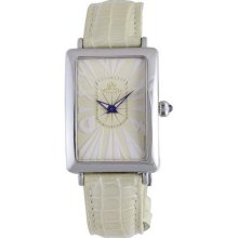 Gio Monaco Women's 237-A Angelo LII Rectangular Beige Dial Alliga ...