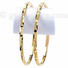 Gold Bangles 22K Size 2-6/16th Inches