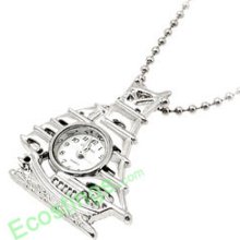 Good Jewelry Necklace Stainless Quartz Clock Watch - Sailboat