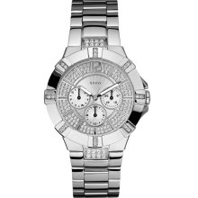 GUESS Dazzling Sport Watch - Silver-tone Steel U12601L1
