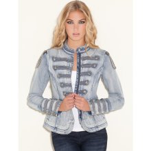 GUESS Denim Marching Jacket, DRUMMER WASH