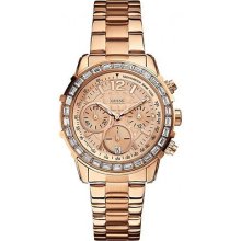 Guess Ladies U0016l5 Rose Gold Case And Bracelet Stainless Steel Watch