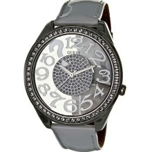 Guess Watches Women's Transparent Dial White Leather White Leather/Wh