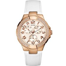 Guess Women Crystal Multifunction Watch U12529l1 ,with Original Guess Box