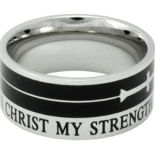 Guys A-cut Cross Through Christ Purity Ring Guys A-cut Cross Through Christ Purity Ring