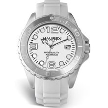 Haurex Ink Women's White Dial White Silicone Band Quartz Analog W ...