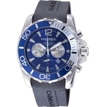 Haurex Italy 3A354ubb Mens Caimano Divers Chronograph Blue Dial Watch