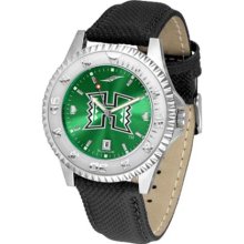Hawaii Warriors UH Mens Leather Anochrome Watch