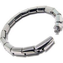 Heavy Stainless Steel Silver Snake Chain Mens Bracelet
