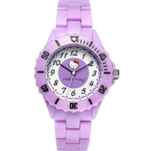 Hello Kitty Watch, Womens Purple Plastic Bracelet 35mm H3WL1004PR
