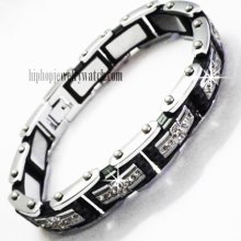 High Quality HIP HOP Men's Stainless Steel Bracelet #SB-SB14
