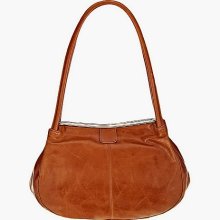 Hobo Leather Frisco Frame Shoulder Bag - Caramel - One Size