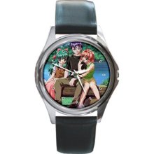 Hot Miina Karen Onegai Twins Please Manga Anime Leather Watch wristwatch Gift