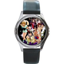 Hot New Quack Experimental Excel Saga Manga Anime Leather Watch wristwatch Gift