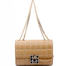 Hot Sale Women Classic Grid Clutch Shoulder Bag Handbag Chain Cross Body Bag