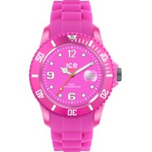 Ice 101977 Flashy Neon Pink Silicone Strap 43mm Women's Watch