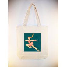 Ice Princess Illustration Transferred onto 15x15 Canvas Tote - Other Bag Sizes Available