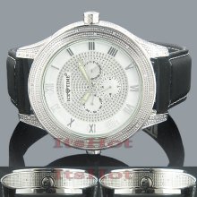 Ice Time Diamond Double Decker Watch 0.75ct White MOP