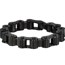 Inox 316L Steel Black PVD Bicycle Chain Bracelet