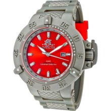 Invicta Mens Subaqua Noma Iii Limited Ed Swiss Made Gmt Red & Grey Funky Watch