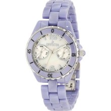 Invicta Women's Ocean Diver Blue Ceramic Day And Date Bracelet Watch In0435