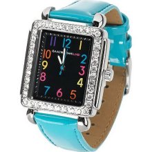 Isaac Mizrahi Live! Colorful Leather Strap Watch - Turquoise - One Size